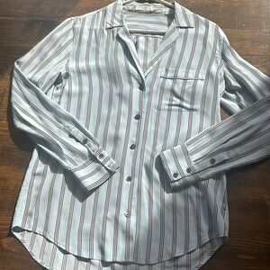 Equipment Blouse Blue Striped S